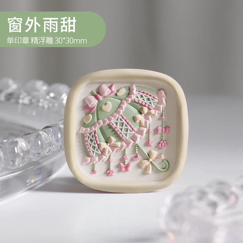 3D Embossed Wax Seal Stamp Retro/Umbrella/Desk Lamp For A Copper Head For DIY Envelope Letter Wedding Invitation Card