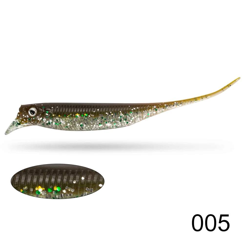 D1 Carp Fishing Soft Lure With Lip 85mm 2.5g Drift Freshwater Bait Leurre Souple Rolling Action Black Bass Perch Tackle DT2009
