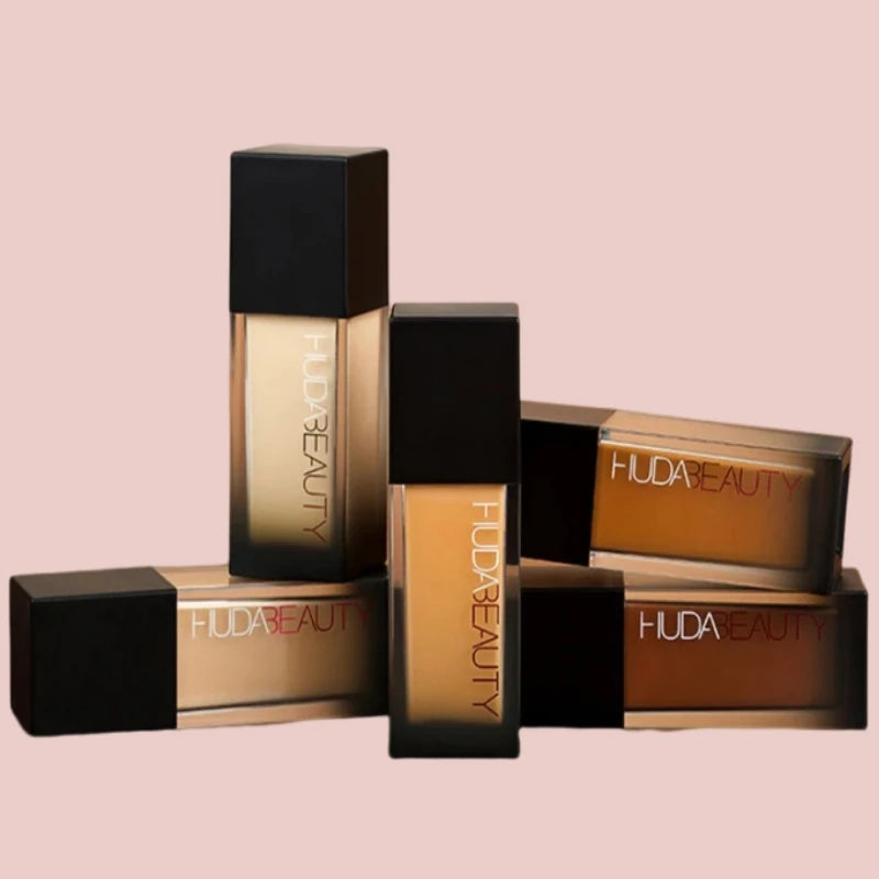 34ml Flawless HUDA 9 Color Foundation Matte Concealer Nourishing Long-Lasting Facial Base Makeup Conceale Breathable Cosmetic