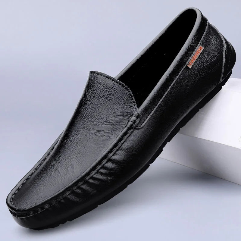 Genuine Leather Men Casual Shoes Luxury Brand Mens Loafers Moccasins Breathable Slip on Italian Driving Shoes Chaussure Homme