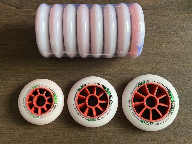 8 pieces Original MPC Red Magic XXFirm XFirm Roller Skating Wheel 110mm 100mm 90mm Redmagic Inline Speed Race XF XXF 2-layer Pro