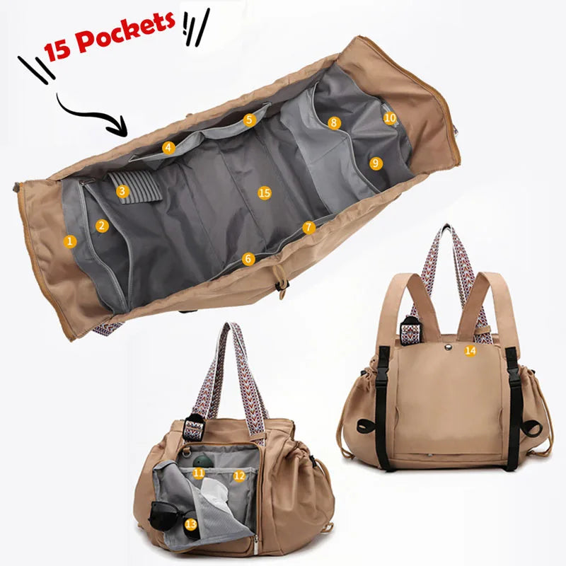Baby Diaper Bag Multi-pocket Travel Duffel Bags Foldable Gym Bag Women Hand Luggage Airport Bags Mom Stroller Maternity Totes