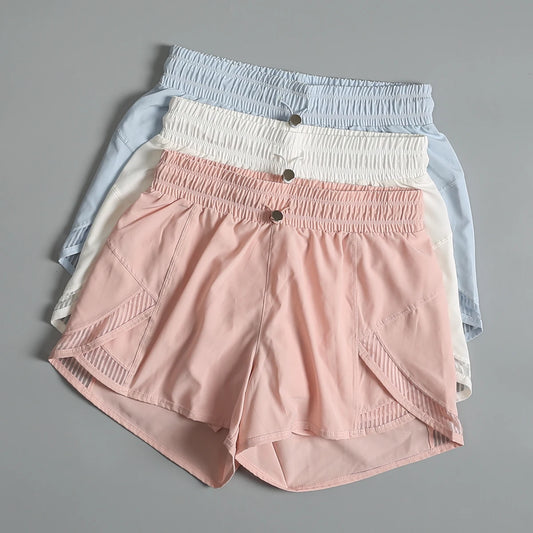Sports shorts for women anti-exposure marathon running fitness training three-point pants 2025 new tennis yoga pants summer