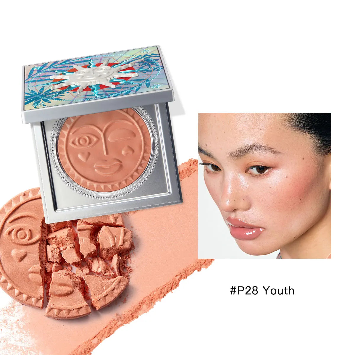 Girlcult Emotion Blush,Powder Blush Texture,Natural Flush,Long-Lasting Pigment,Complexion Brightening,Sweet Makeup,Winter Luxury