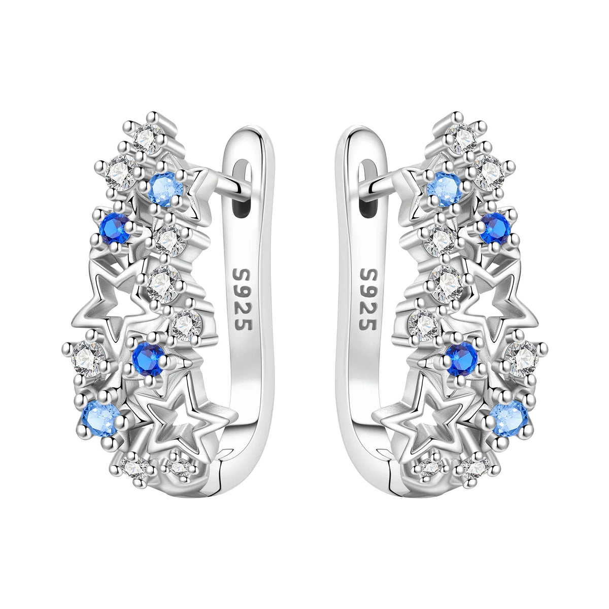 925 Sterling Silver Needle Iris Flower Hoop Earrings for Women Original Elegant Versatile Jewelry Birthday Party Fine Gift 2026