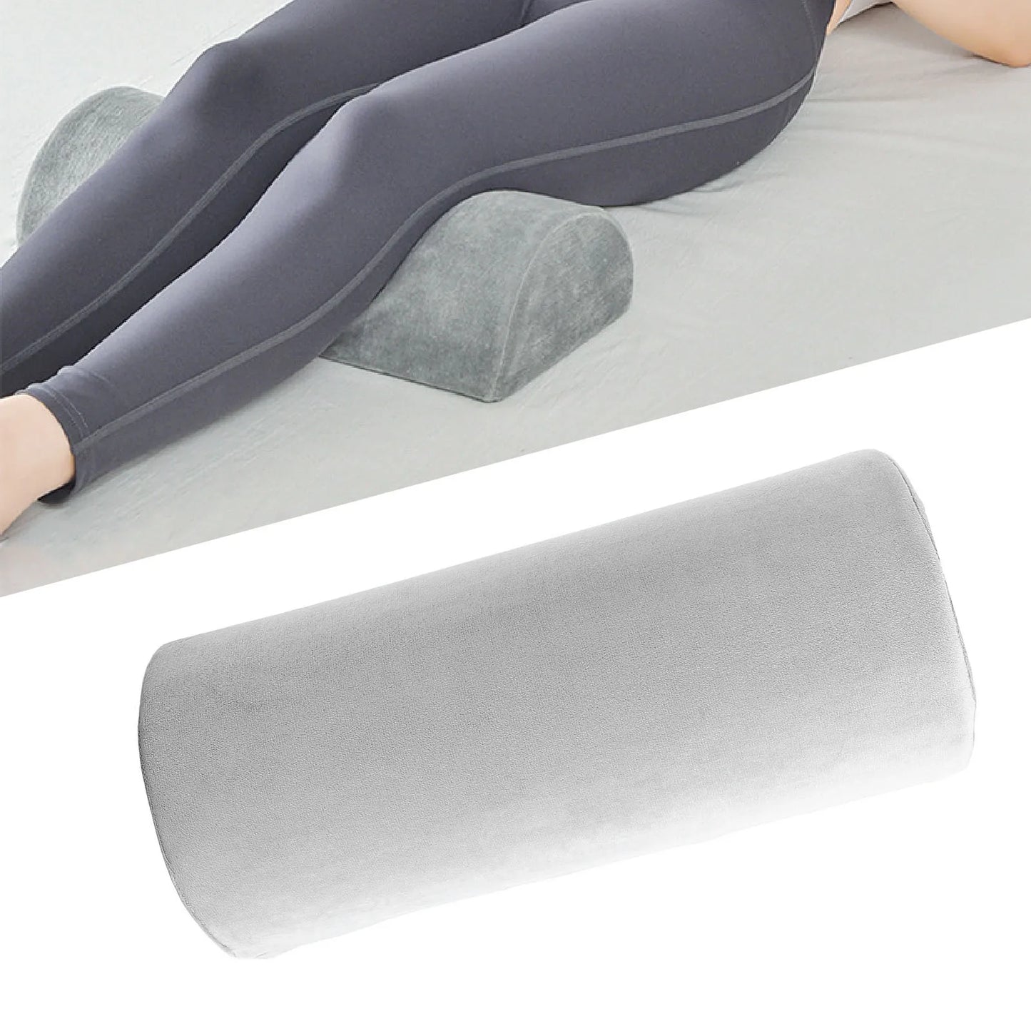 Half Roll Cushion Half Moon Pillow Memory Foam Ergonomic Waist Neck Leg Pillow for Sleeping