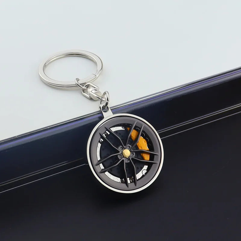 Fingertip Gadget Key Chain Car Hub Rim Wheel Keychain Fidget Toys Stress Relief Toy Keyring Bags Pendant