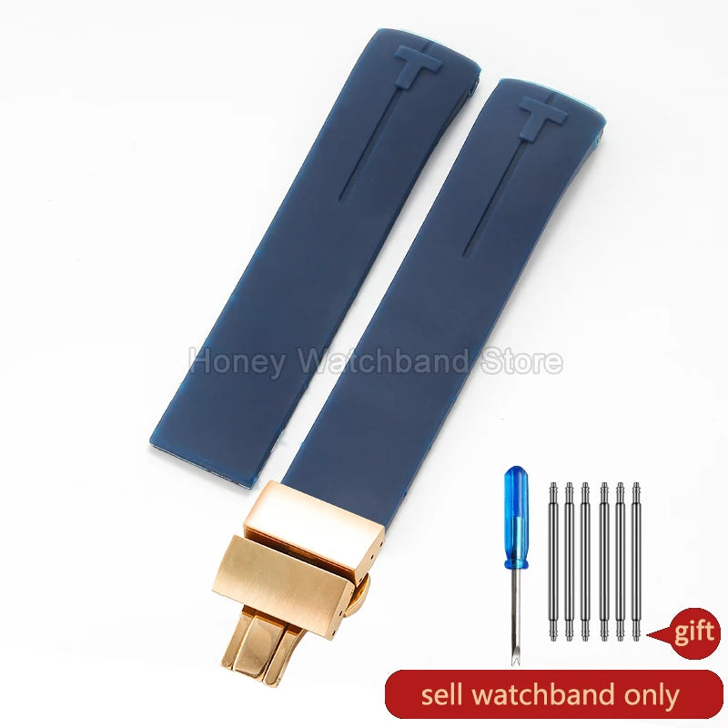 Flexible Comfortable Silicone Bracelet for Tissot T-Touch Blue Orange T013 T047 T121 Watchband Special Interface Sweat Resistant
