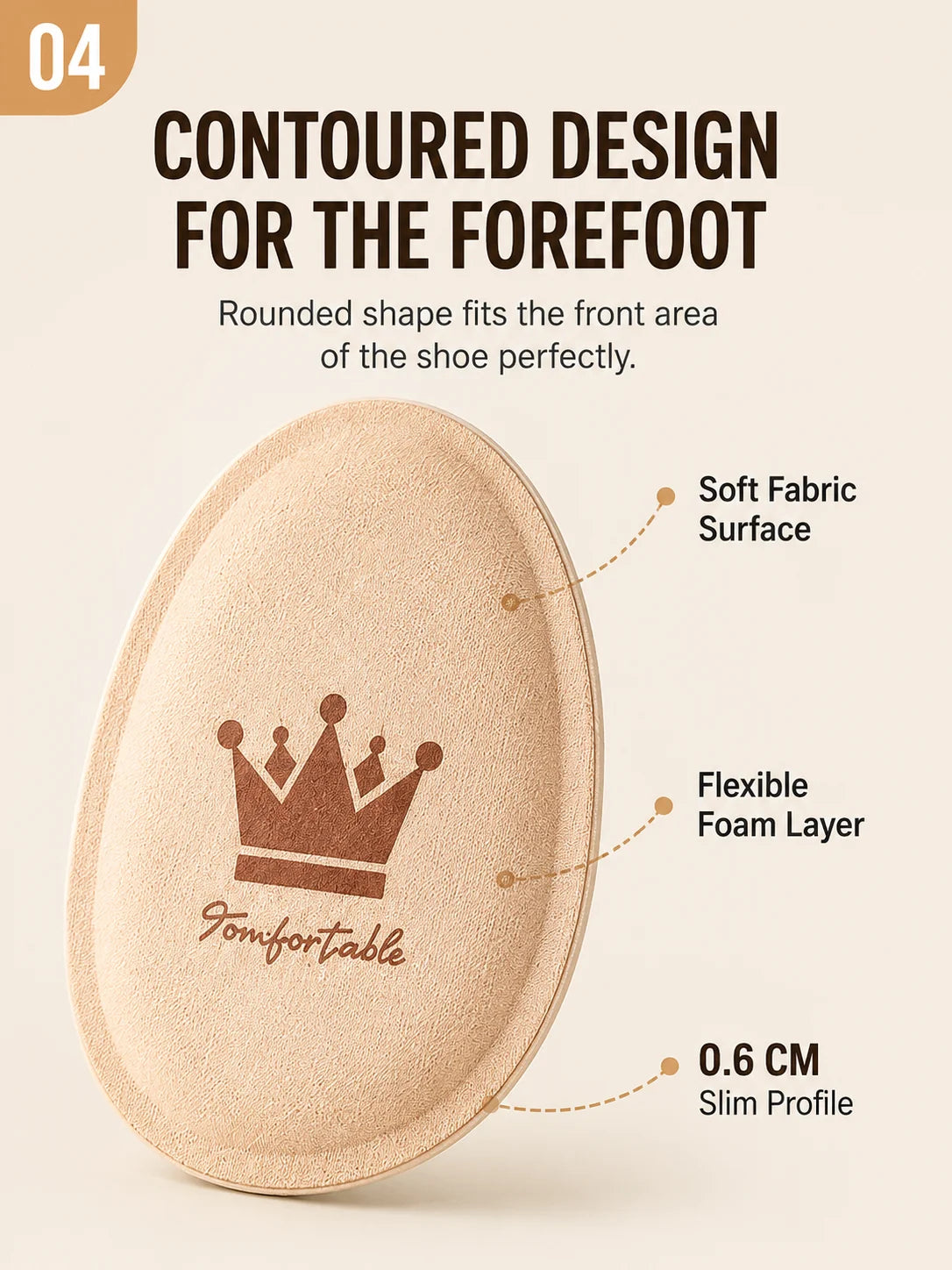 Women Forefoot Pad Pain Relief Insert Half Insoles High Heel Shoes Non-slip Cushion Shoe Breathable Sweat Absorbing Foot Pads