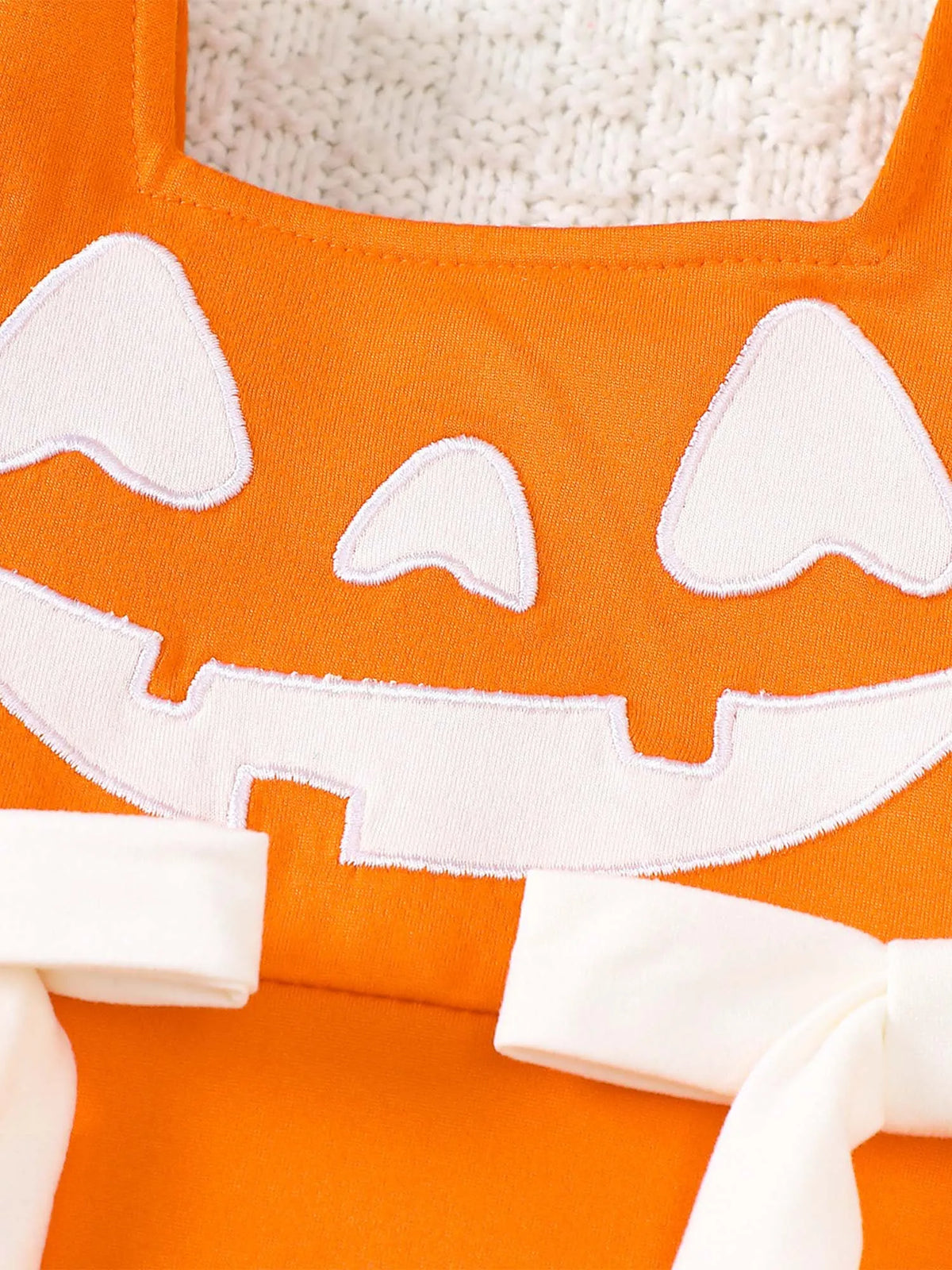 Infant Girls Halloween Theme Party Carnival Pumpkin Ghost Skeleton Cosplay Costume Skull Pumpkin Face Apparition Print Romper