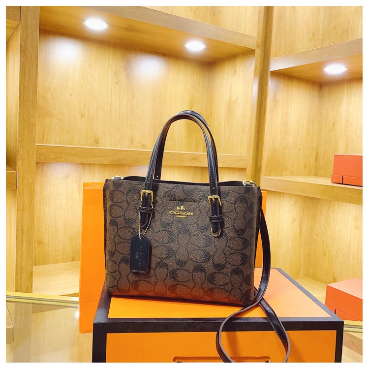 Luxury Premium Women's Leather Tote Bag Designer Crossbody Shoulder Handbag Elegant Ladies Purse Fashionable Diaper Bags