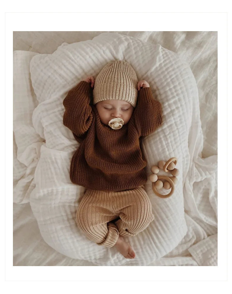 0-6Yrs Baby Boys Girls Knit Sweater Clothes 2025 New Toddler Infant Newborn Knitwear Soft Spring Long Sleeve Baby Pullover Tops