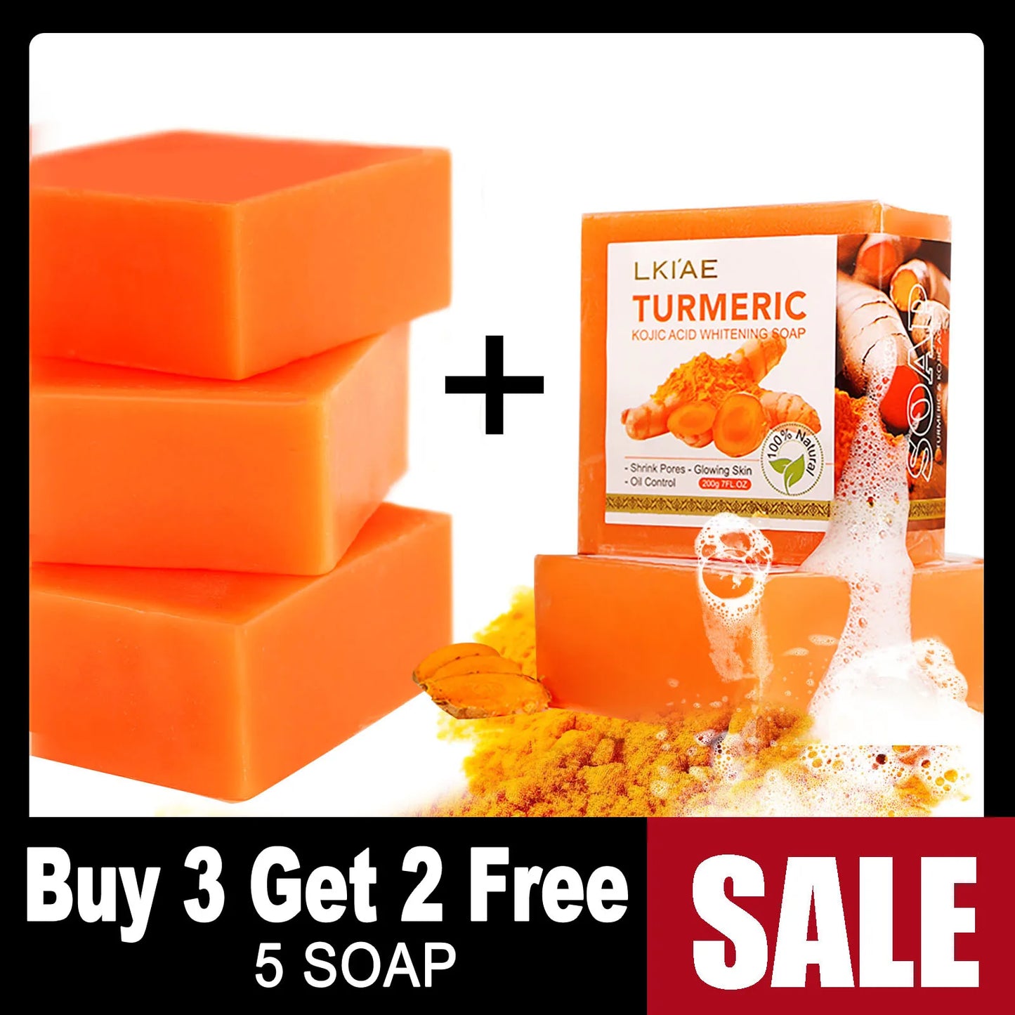 AILKE Whitening and Acne Removal Skin Care Set, With Glutathione, Vitamin C, Aloe Vera, Moisturizes, Evens Skin Tone