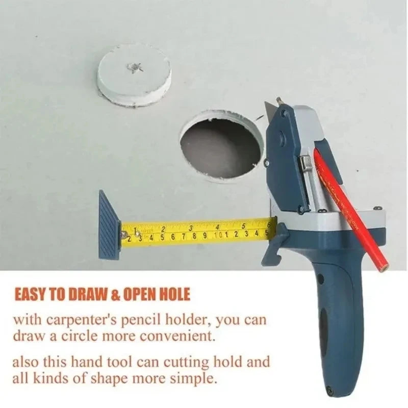 Hand Tools Plasterboard Edger With 5M Tape Measure Drywall Cutting Carpentry Tool Gypsum Board Cutter Cardboard Scriber