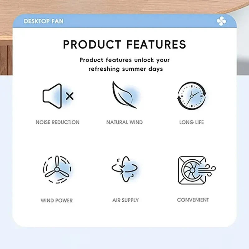 Portable Rechargeable Electric Fan 720° Rotating Hanging Clip Fan with NightLight Office Bedroom Dormitory Outdoor Small Fan