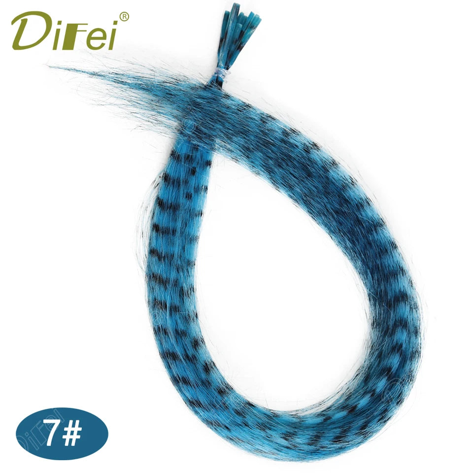 Synthetic Wig Extensions for Women 10 Strands/Pack Colorful Feather Hair Extensions Wig Accessories Suitable for Daily Wear