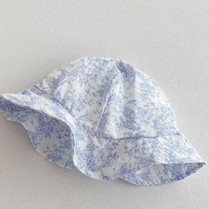 2025 New Summer Infant Baby Girls Bodysuits+Hat Sleeveless Cotton Flower Print Toddler Baby Girls Jumpsuit 0-24M Baby Clothing