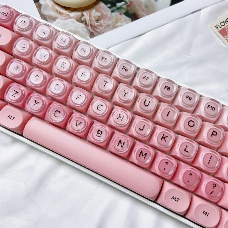 Foundation Crystal Keycaps Set HOA Profile Key Caps Custom DIY Gaming Mechanical Keyboard PBT Keycap Set for Office Keyboard