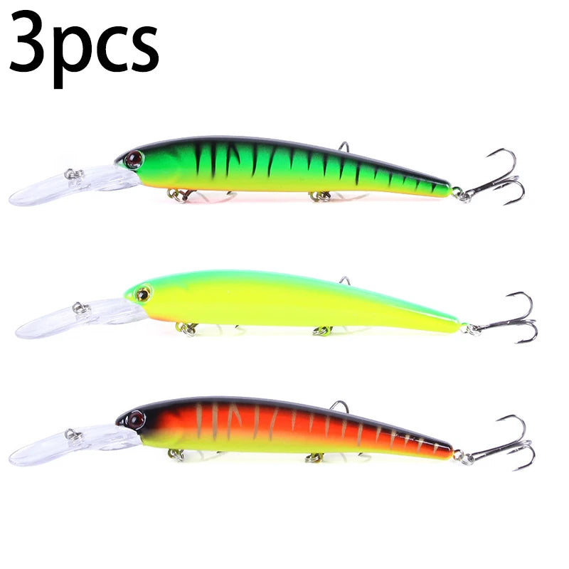 1pcs 16cm 20g Deep Diving Large Minnow Wobbler Lure Artificial Hard Bait Crankbait Bass Pike Perch Walleye Fishing Tackle