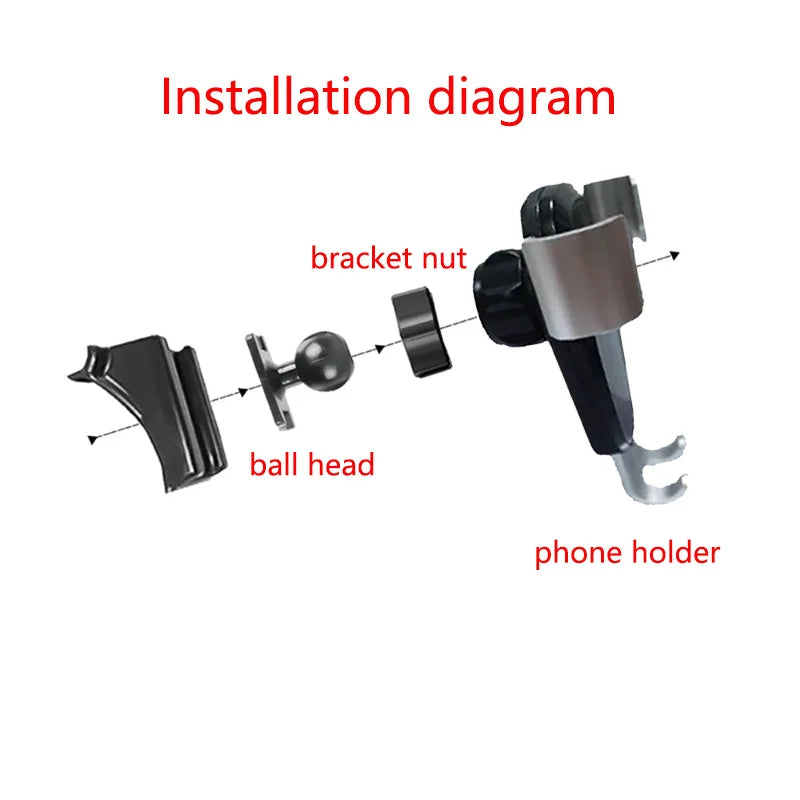 Car Phone Holder For Mercedes-Benz C Class 7-inch W205 2015 2016 2017 2018 GLC 2016 - 2019  Screen Fixed Base Navigation Bracket