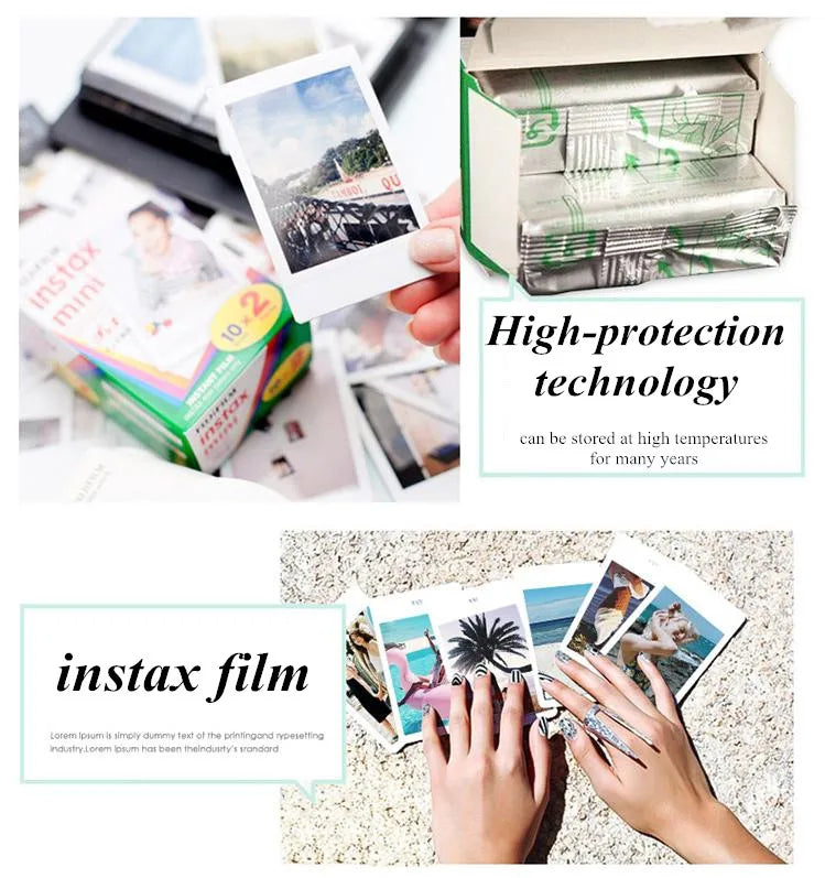 10/20/40/80/200 Sheets Fujifilm instax Mini 11 12  9 7+ 90 3 Inch White Edge Films For Instant Mini Camera 25 50s 90 Photo Paper