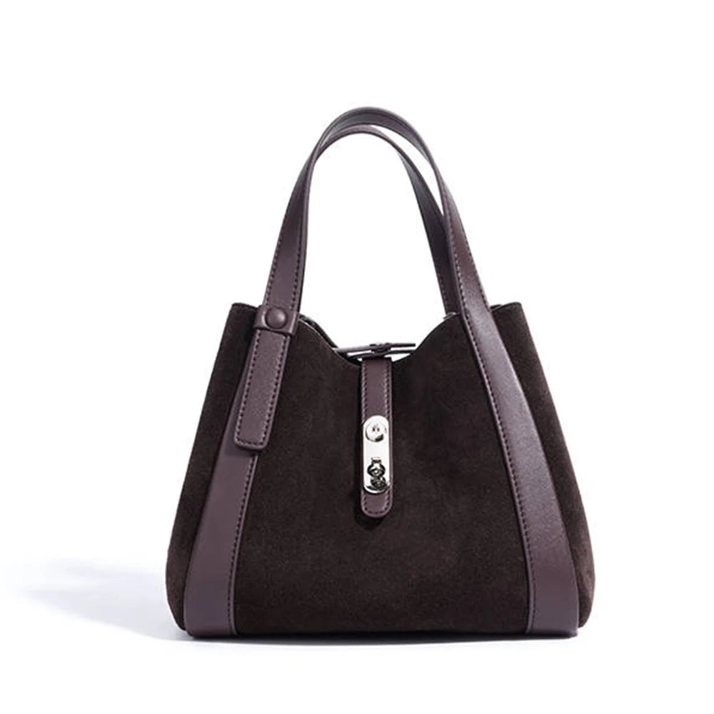 Luxury Women Handbag Custom Letters Small Female Hobo Tote Bag Velvet Suede Cow Leather New Design Lady Top Handle Shoulder Bag