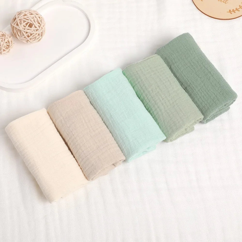 4-Layer Pure Cotton Portable Washcloth for Newborns - Soft Absorbent Square Gauze Towels for Burping High Quality
