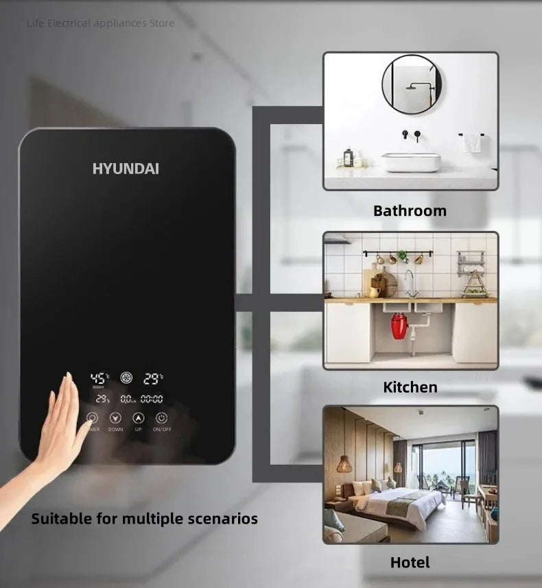 Intelligent Electric Water Heater Tankless Water Heater Household Fast Hot Bath Machine Apartment Hotel Bathroom Hot Shower