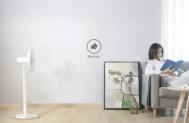 MIJIA Floor Fan,7 Blade,Adjustable Wide-Angle 90°,Home Fan For Living Room,Support Connect MI HOME APP Wired Fan