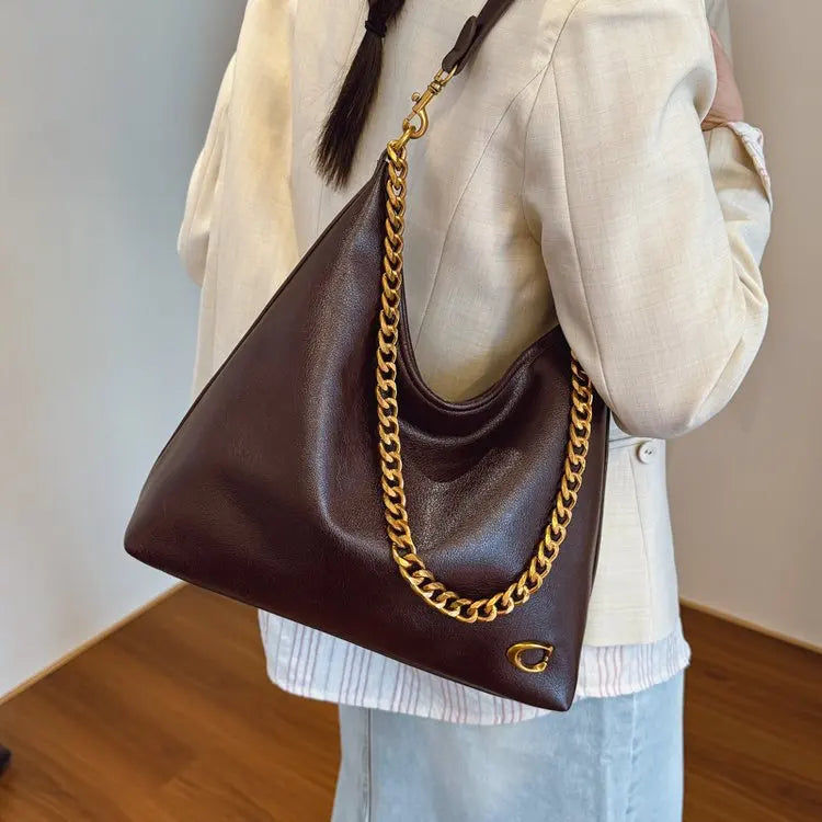 Luxury Brand Trendy Diaper Bag Stylish Leather Crossbody Handbag For Women Elegant Messenger Purse Minimalist Chic