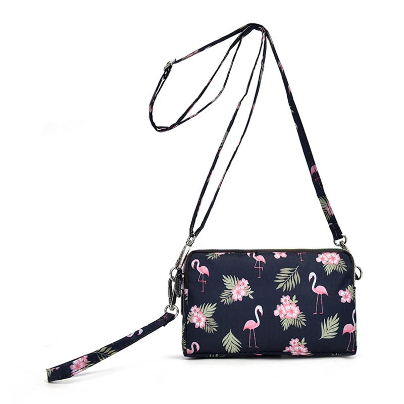 New Trendy Three-layer Women Sports Wallets Crossbody Mobile Phone Bag Pouch Messenger Clutch Bag Coin Purse Outdoor Handbag