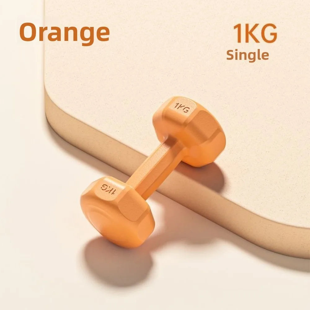 High Quality 1kg Fitness Dumbbell Set PVC Waterproof Kettlebell Non-Slip Anti-Roll Small Dumbbell Home Equipment