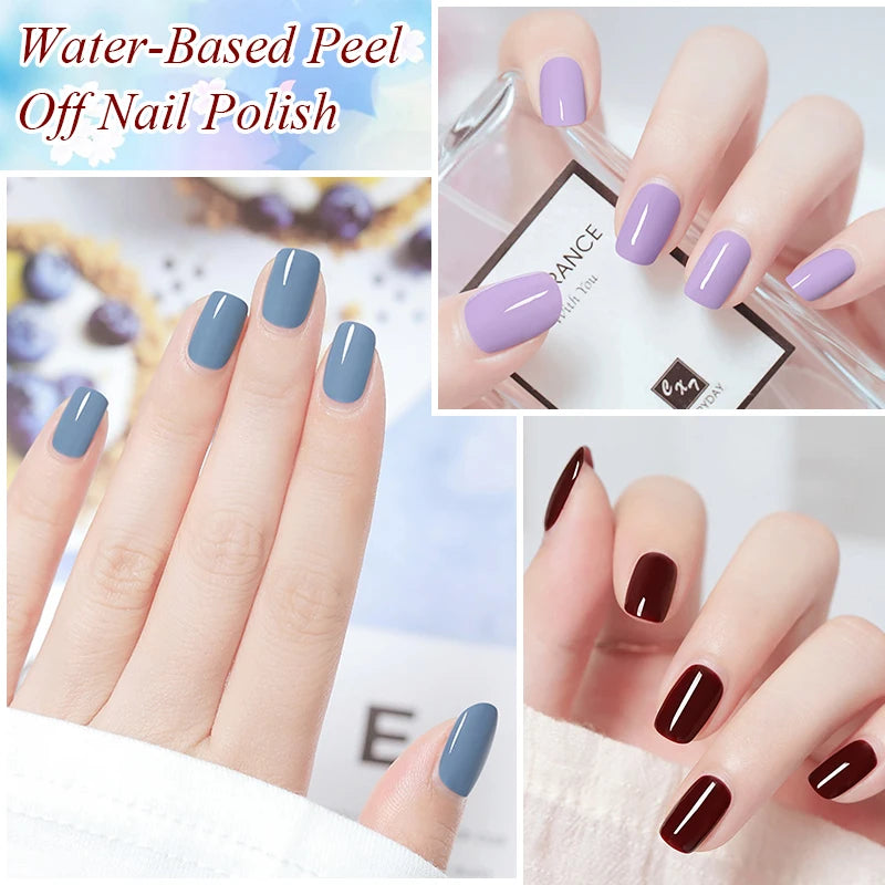 6Pcs/Set 10ml Nude Pink Nail Polish Water-Based Nail Polish Odorless Fast-Drying,No Need To Bake, Suitable For All Seasons Salon