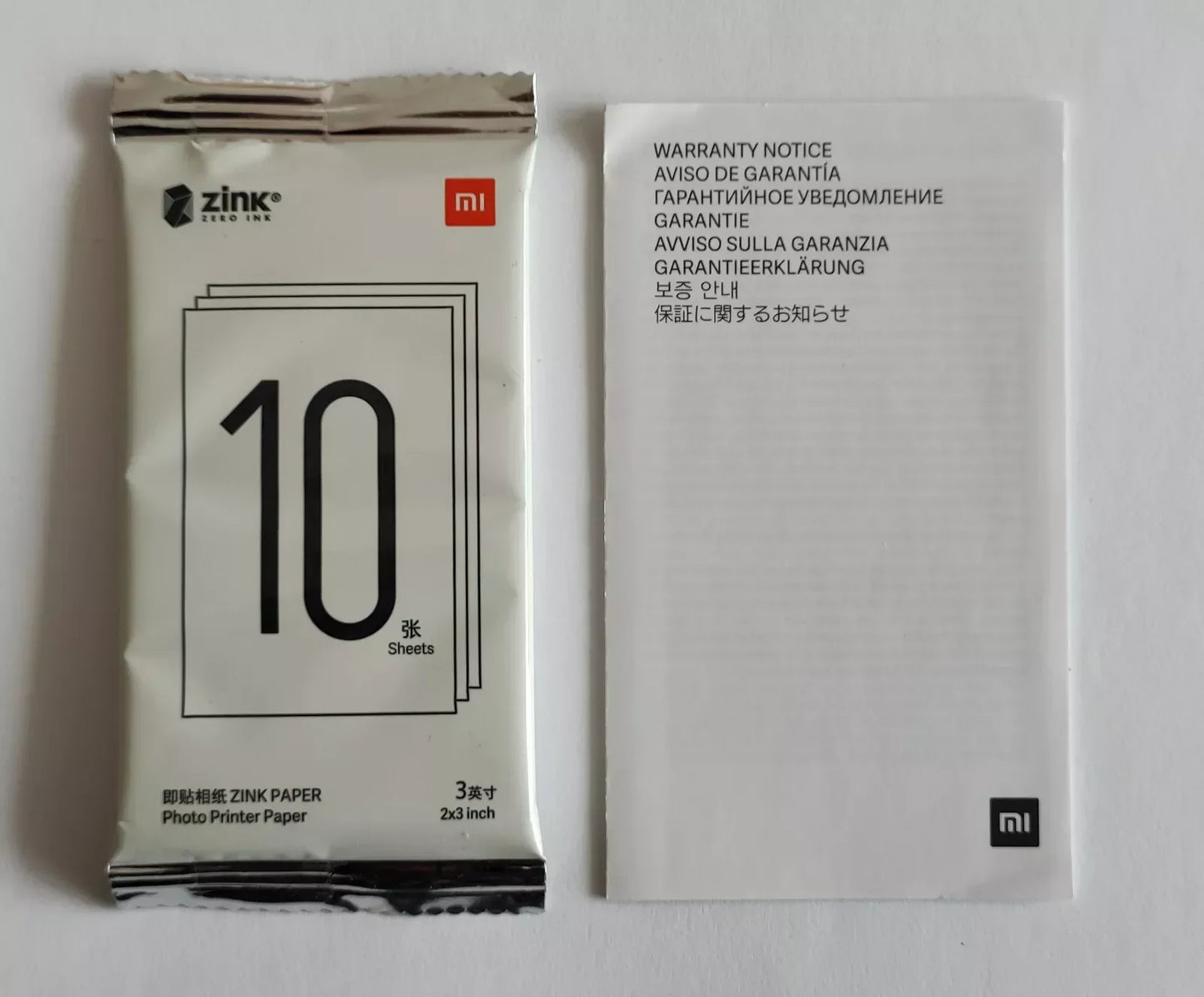Global Version Original Xiaomi Zink 2"x3" Premium Photo Paper 20 Pack Sealed New For Xiaomi ZINK AR Pocket Printer 1s