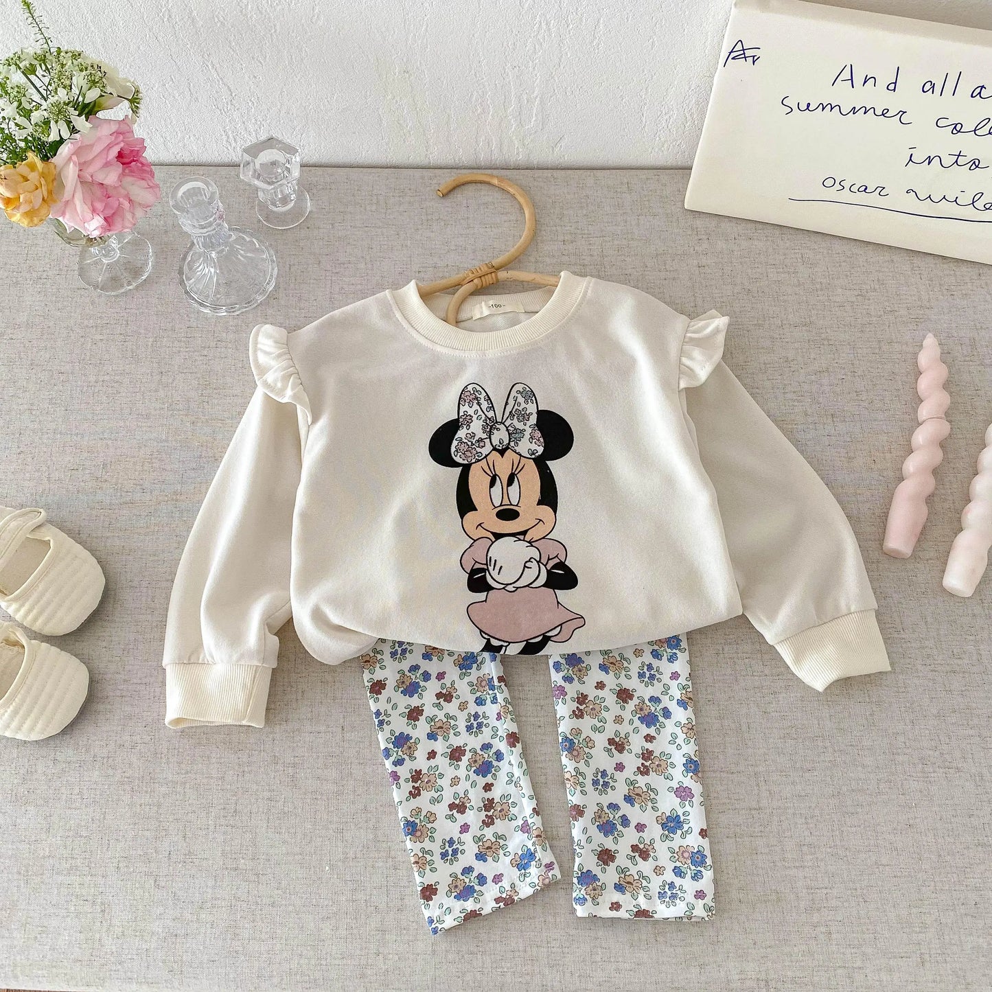 Baby Clothing Set For Children Aged 1-6 Fashion Set Children's Cartoon Girl Sports Set Top And Pants 2-piece Set