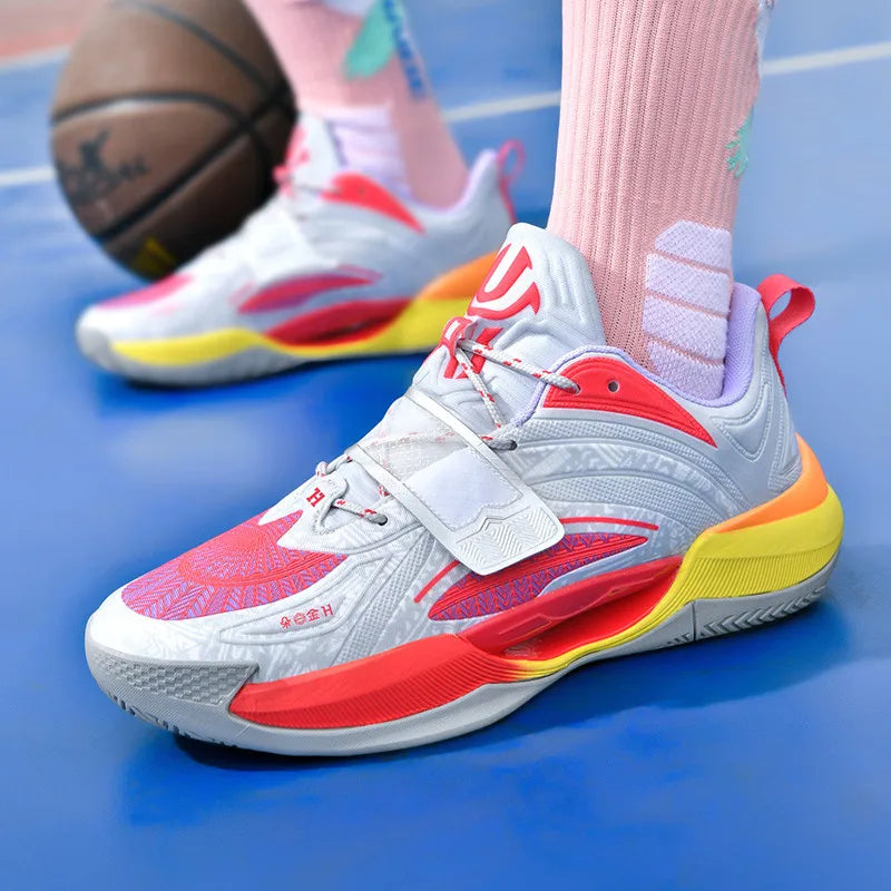 Basketball Sports Shoes with Lightweight and Breathable Air Cushion Strong Men's Jumping Ability Men's Casual Sports Shoes