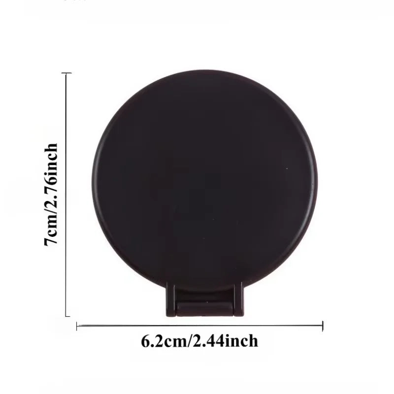 50pcs Portable Mini Folding Makeup Mirrors - Battery-Free 2.75x2.44inch Black Pink , Travel Grooming Mirror for Skincare Tools