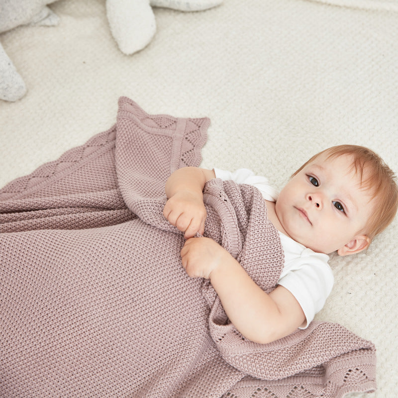 Knitted Baby Blankets Newborn Swaddle Wrap Throw Blanket Nordic Cotton Soft Baby Stroller Crib Blanket Nursery Bedding Quilt