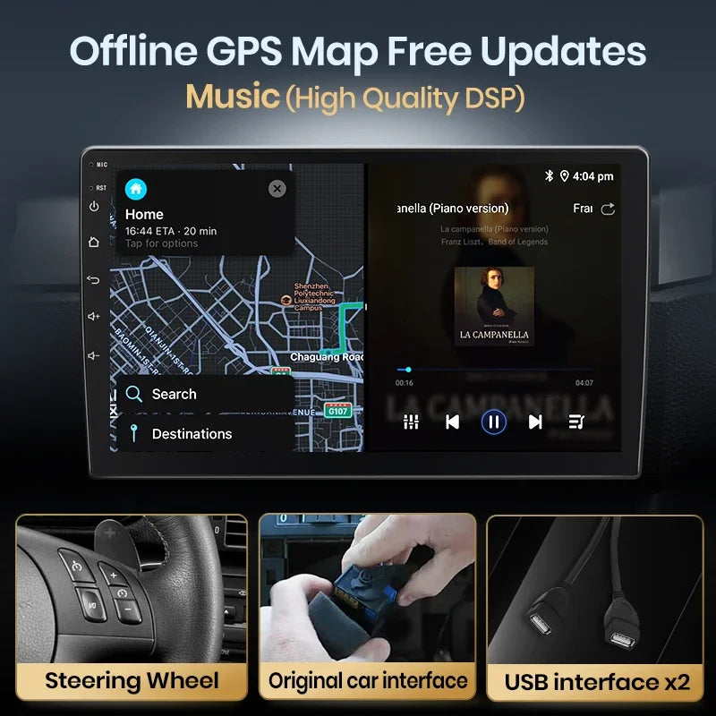 Junsun Wireless CarPlay Android Auto Radio For Smart Fortwo 451 2005 - 2015 Car Intelligent Systems RDS BT DSP 2 din autoradio