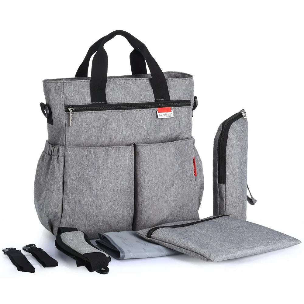 Fashionable Insular Baby Diaper Bag for Mothers Waterproof Multifunctional Nappy Organizer with Stroller Strap Changing Bag