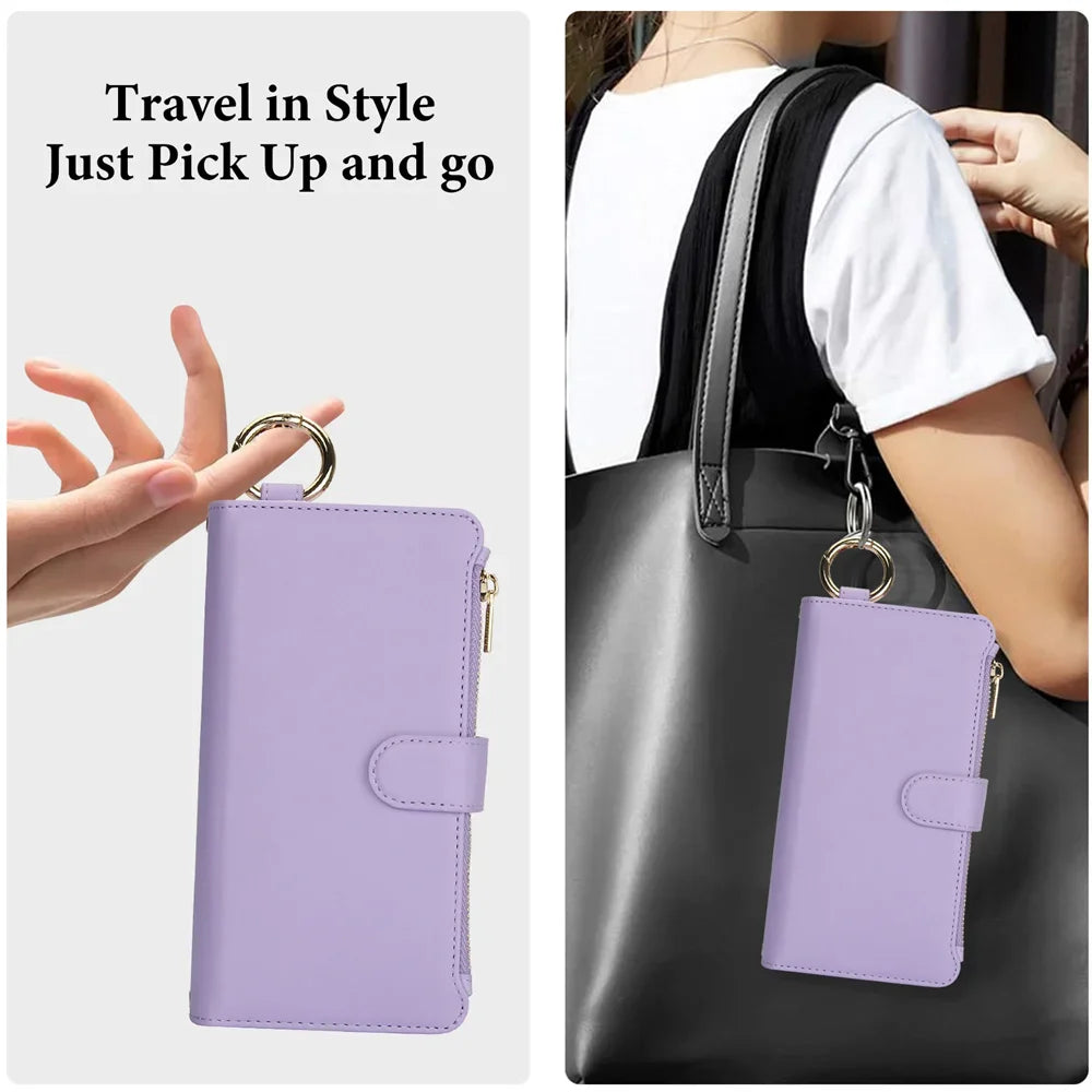 Crossbody Wallet Phone Case For Samsung Galaxy S23 S21 FE S24 S22 Plus S25 Ultra A13 A14 A15 A52 A52S A53 A54 A55 A72 A73 5G
