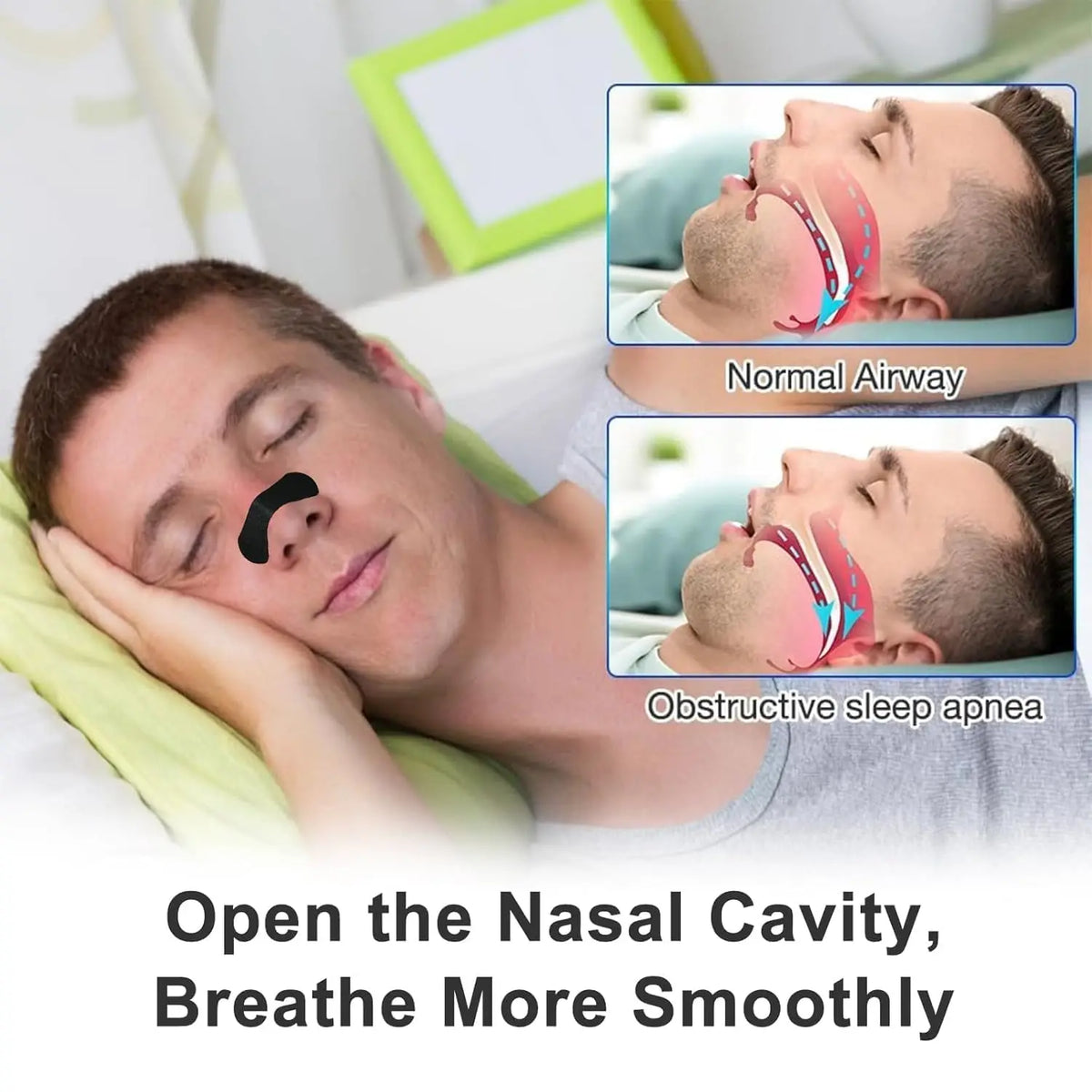 Anti Snoring Nose Strips for Breathing Correction Physical Expansion Breathable 2026 Patch Better Sleep Anti-Snoring Nasal Stri