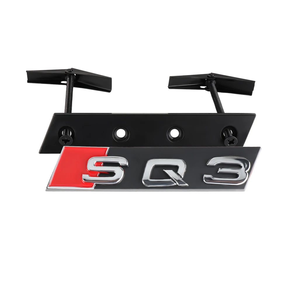 Car Styling Front Grille Emblem Decoration Sticker Auto Modification Accessories For Audi SQ3 SQ4 SQ5 SQ6 SQ7 SQ8 RSQ3 RSQ5 RSQ7