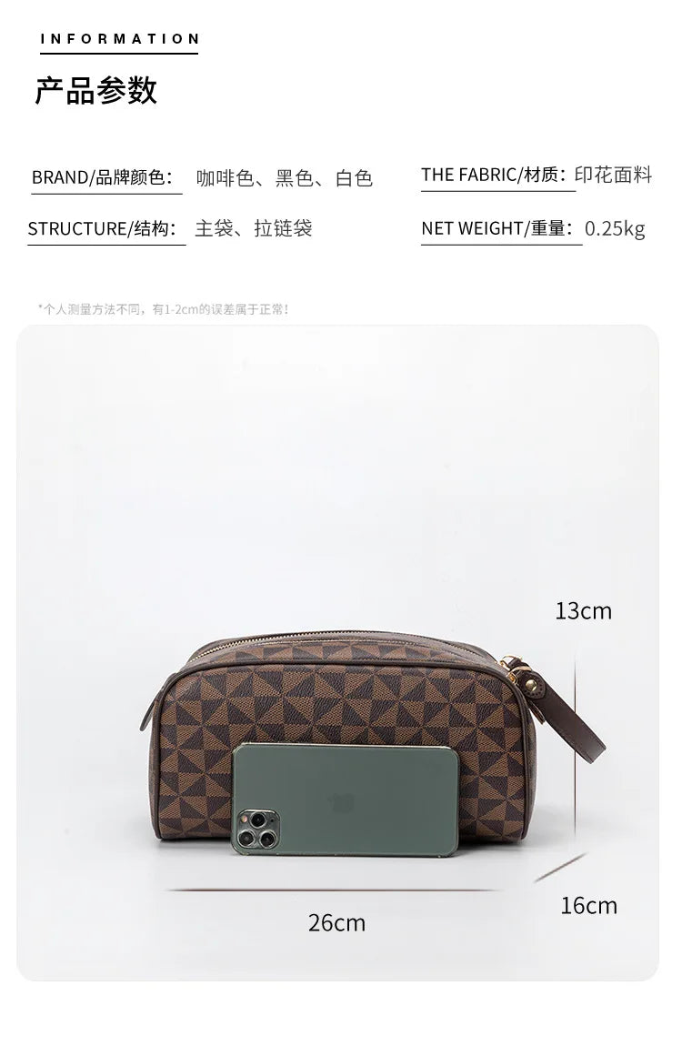 Luxury Cosmetic Bags Designer Women Makeup Bag Double Zipper Hanging Bathroom Wash Bag Multifunctional Travel Toiletry Bag