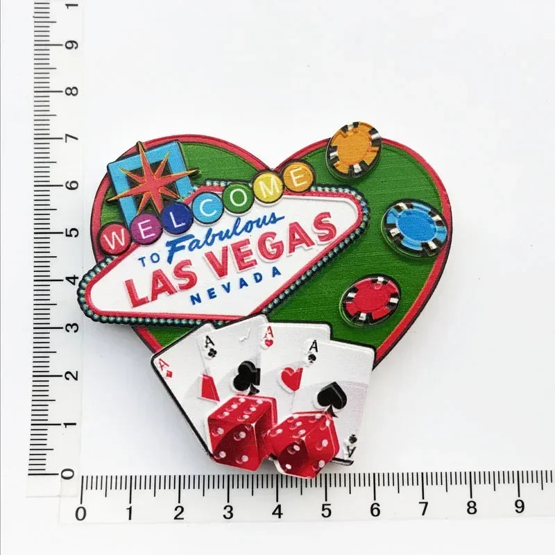 World Tourism Fridge Magnet Souvenir USA Las Vegas Florida Cultural Landscape Refrigerator Stickers Gift Set Home Decoration