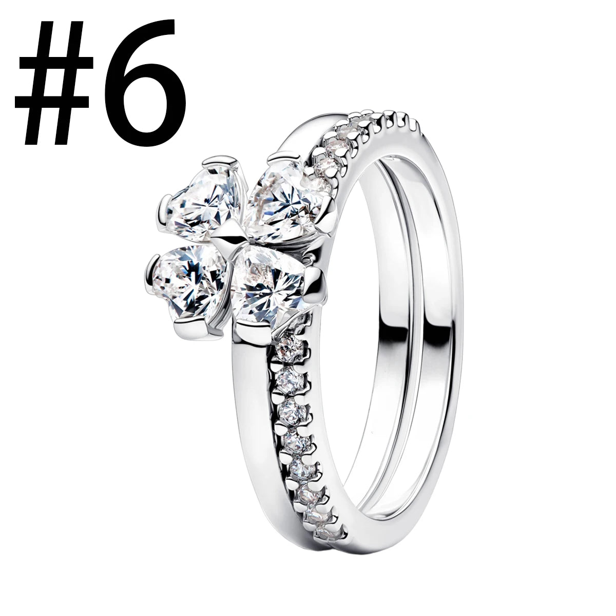 New 925 Sterling Silver Four Leaf Clover Flower Ear Stud Ring Pendant Bead fit DIY Women's Bracelets Necklaces Jewelry Gifts