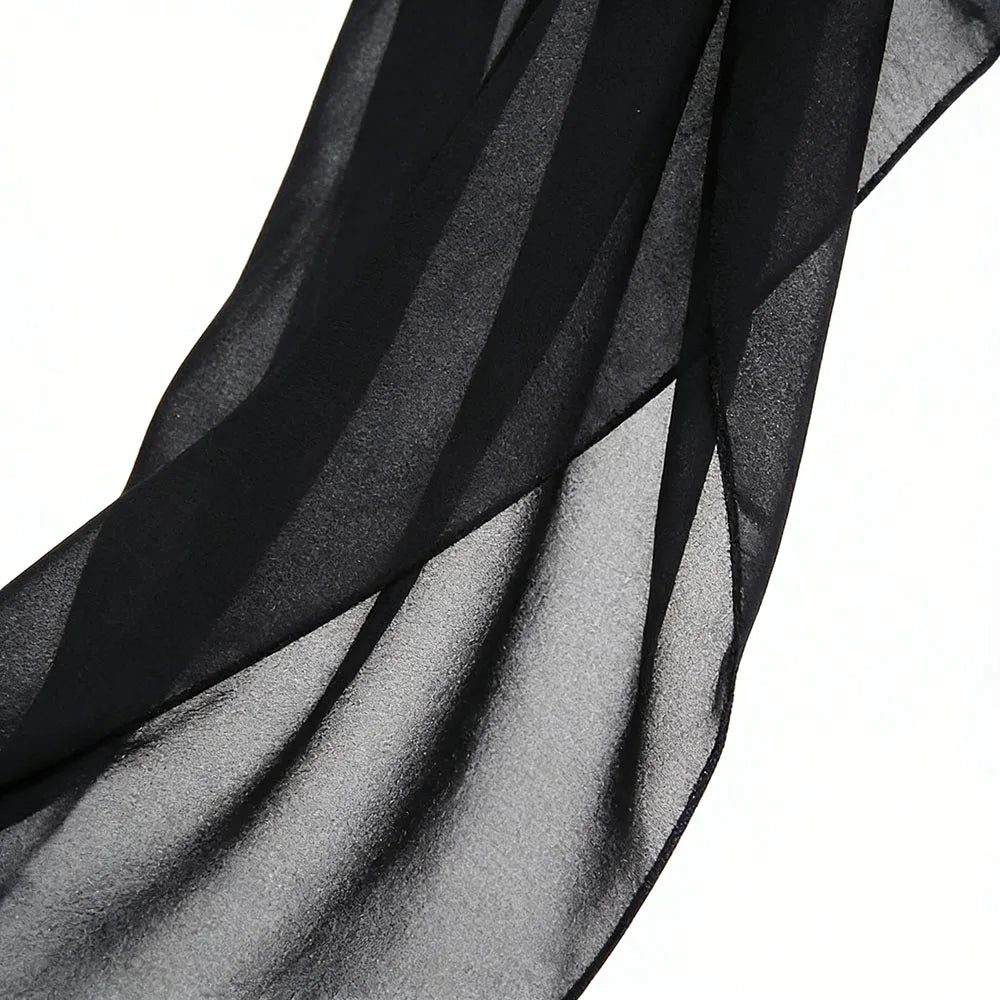 Summer Vacation Bikini Beach Skirt Women Beach Swimming Chiffon Skirt Lightweight Scarf Beach Swimsuit Hoodie Strap Design Sexy