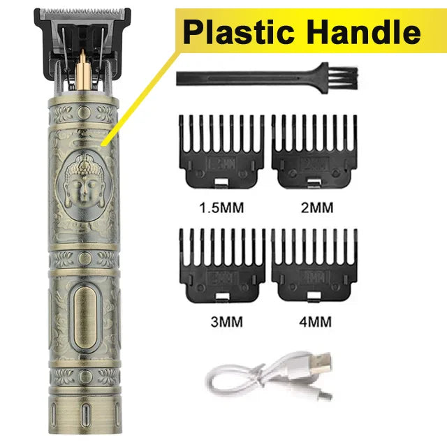 Professional Hair Trimmer Zero Gapped T-Blade Trimmer Cordless Rechargeable Edgers Clippers Electric Beard Trimmer Shaver