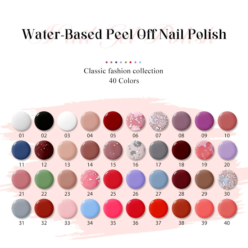 6Pcs/Set 10ml Nude Pink Nail Polish Water-Based Nail Polish Odorless Fast-Drying,No Need To Bake, Suitable For All Seasons Salon