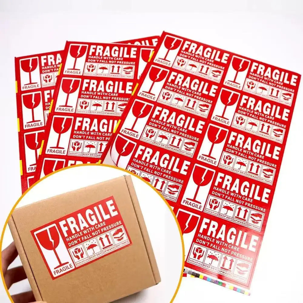 Fragile Stickers Please Handle with Care-Fragile-Thank You Warning Fragile Stickers Permanent Adhesive for Shipping Moving